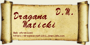 Dragana Maticki vizit kartica